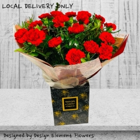 LOCAL Christmas Red Carnation Hand tie